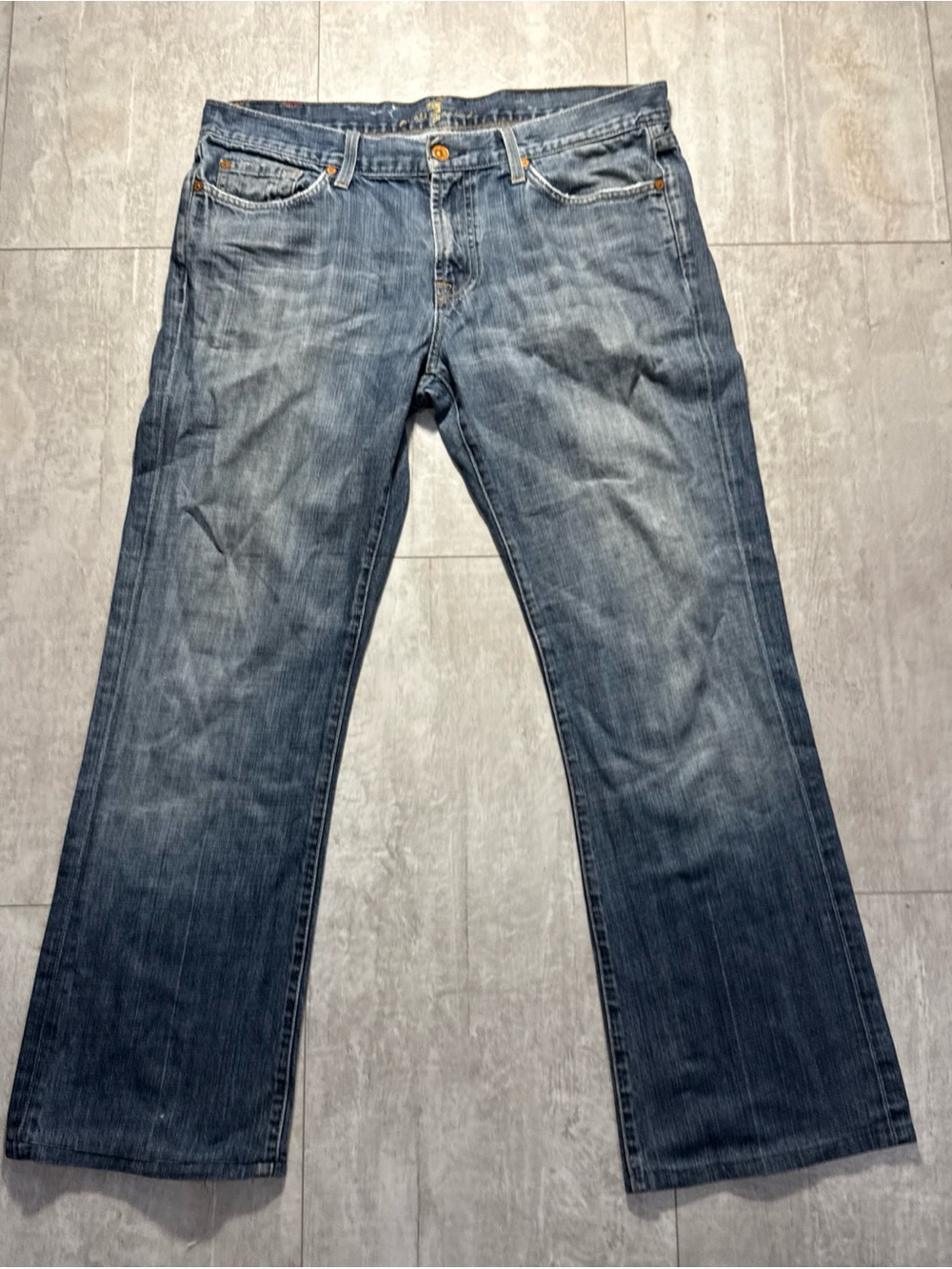 7 for All Mankind Classic Men's Blue Denim Jeans Bootcut 34x29